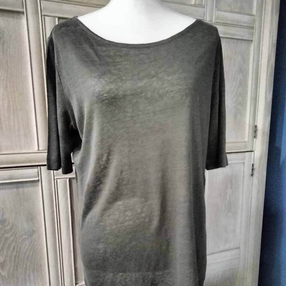 Ann Taylor Tee Shirt, Oversized, Olive Green, Medium NWOT